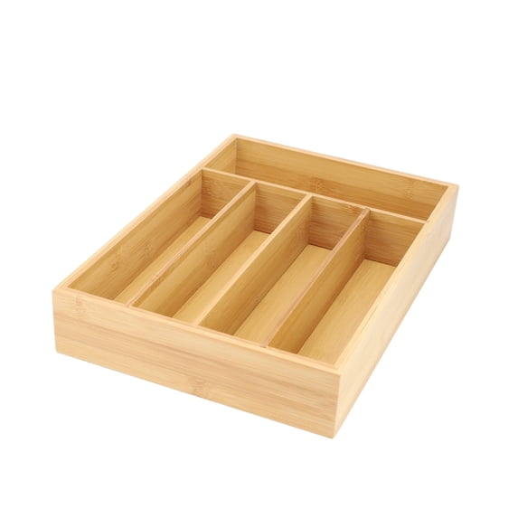 Elama Bamboo 5 Section Drawer Organizer