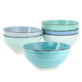 thumbnail image 1 of Elama Blue Ridge 6.25 Inch 6 Piece Round Stoneware Assorted Bowl Set, 1 of 8