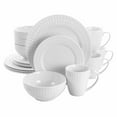 thumbnail image 1 of Elama Cara 16 Piece Round Porcelain Dinnerware Set in White, 1 of 7