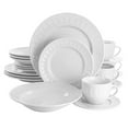 thumbnail image 1 of Elama Charlotte 20 Piece Porcelain Dinnerware Set in White, 1 of 7