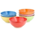 thumbnail image 1 of Elama Color Ridge 6.25 Inch 6 Piece Round Stoneware Assorted Bowl Set, 1 of 8