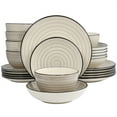 thumbnail image 1 of Elama Gia 24 Piece Stoneware Dinnerware Set in Cream, 1 of 7