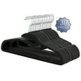 thumbnail image 1 of Elama Home 30 Piece Rubber Non Slip Hanger with U-Slide in Black, 1 of 3