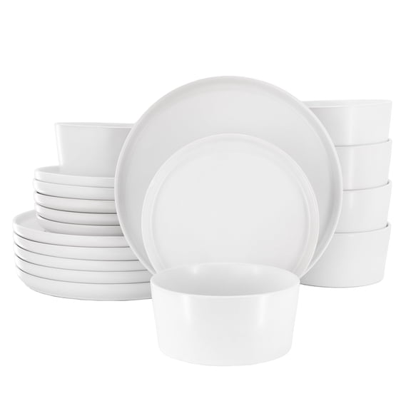 Elama Josh 18 Piece Stoneware Dinnerware Set, Tableware Setting Service for 6