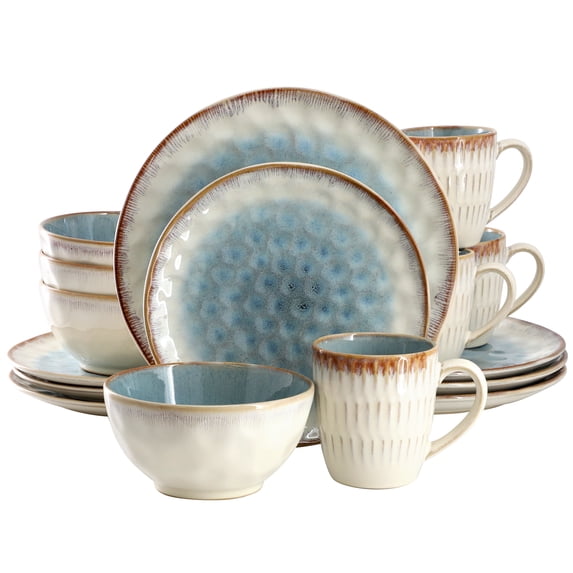 Elama Leann 16 Piece Stoneware Dinnerware Set
