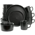 thumbnail image 1 of Elama Luxmatte Black 16 Piece Dinnerware Set, 1 of 5
