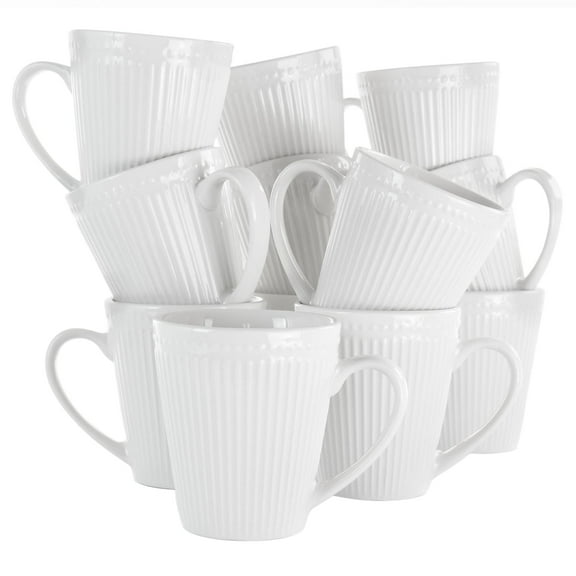 Elama Madeline 8 Ounce Mugs 12 Piece (936114771M)