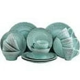 thumbnail image 1 of Elama Malibu Waves 16-Piece Dinnerware Set in Turquoise, 1 of 5