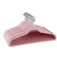 thumbnail image 1 of Elama Non Slip Velvet Clothing Hangers, 30 Pack, Pink, 1 of 3