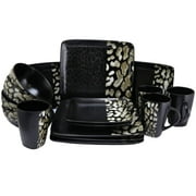 Elama Savannah 16 Pieces Stoneware Dinnerware Set