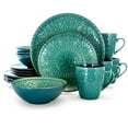 thumbnail image 1 of Elama Sea Foam Mozaic 16 Piece Round Stoneware Dinnerware Set in Sea Green, 1 of 9