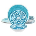 thumbnail image 1 of Elama Telly 12 Piece Melamine Dinnerware Set in Teal, 1 of 8