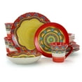 thumbnail image 1 of Elama Zen Red Mozaik 16 Pieces Round Stoneware Dinnerware Set, 1 of 14