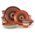 thumbnail image 1 of Elama Zen Rust Mozaik 16 Piece Dinnerware Set, 1 of 10