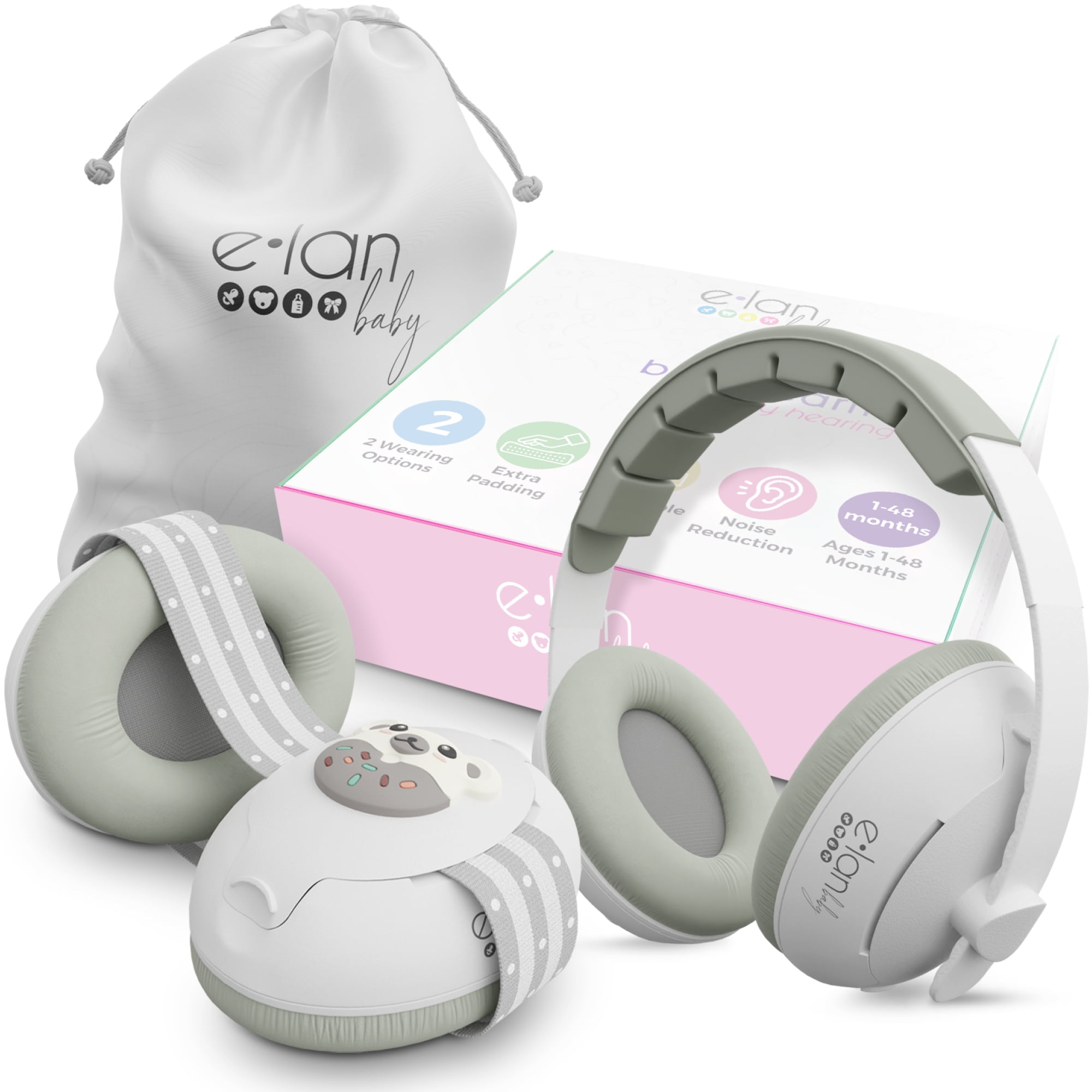 Elan Baby 2-in-1 Baby Ear Muffs