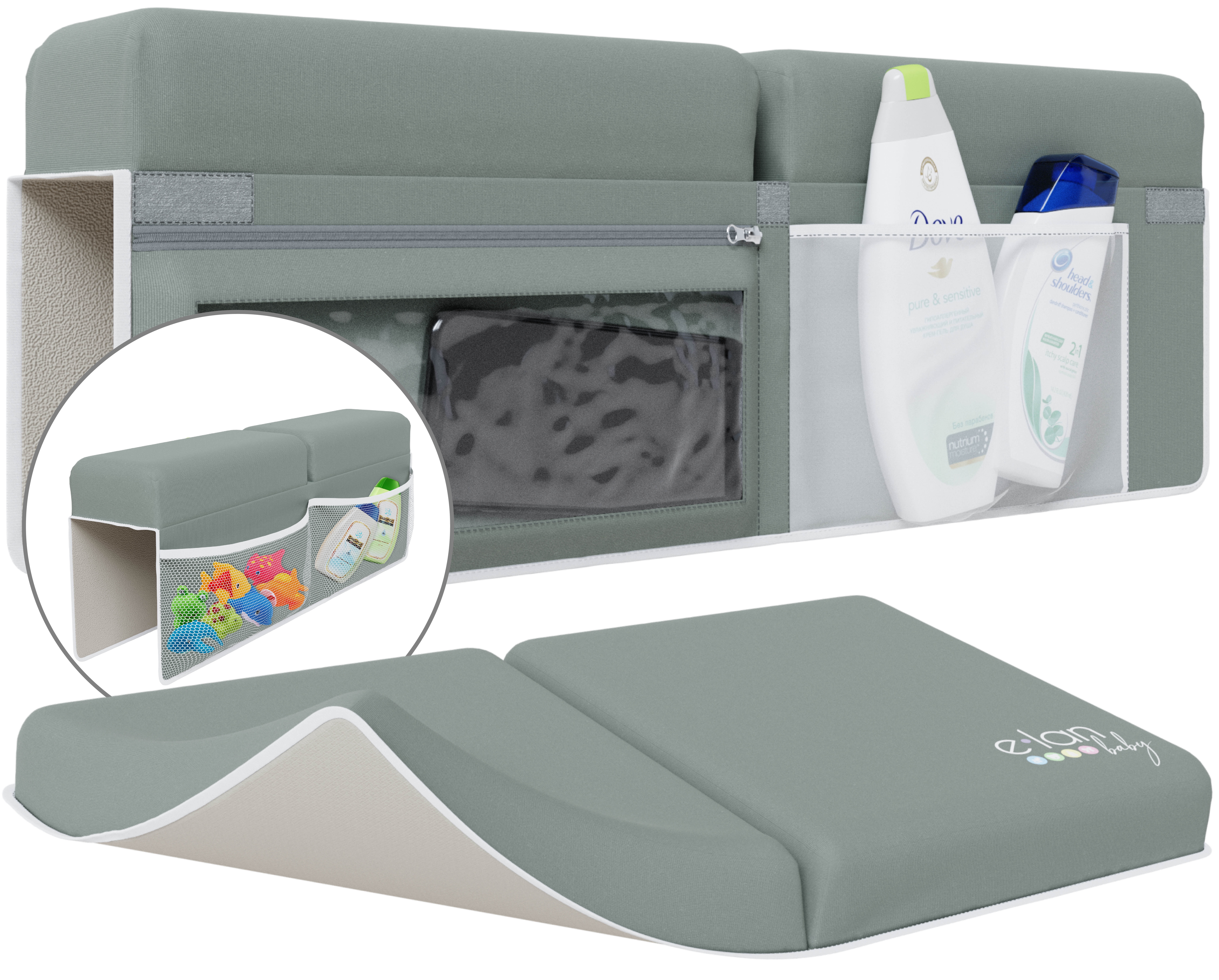 Elan Baby Bath Kneeler and Elbow Pad Set