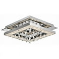 thumbnail image 1 of Elan Lighting Crushed Ice Square LED Flush Mount in Chrome, 1 of 2