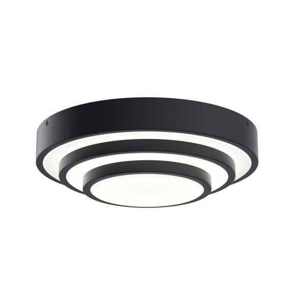 84320MBK-Elan Lighting-Dombard - 1 LED Semi-Flush Mount In Art Deco Style- Inches Tall and 3.64 Inches Wide-Matte Black Finish