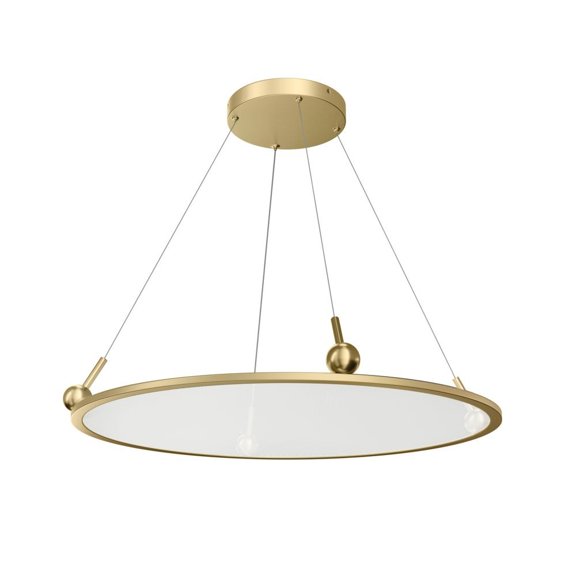 84314CG Elan Lighting Jovian - 1 LED Edgelit Chandelier In Art Deco Style- Inches Tall and 4.71 Inches Wide-Champagne Gold Finish