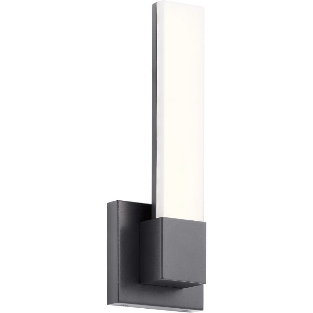 Satin Nickel 14.5" LED Wall Sconce with White Shade