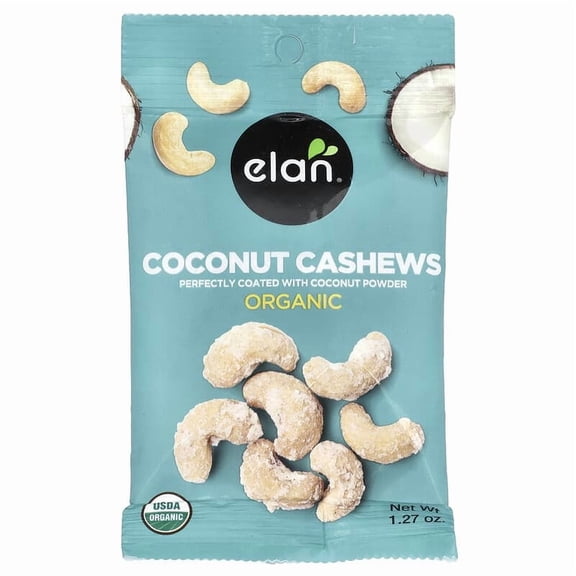 Elan, Organic Coconut Cashews, 1.27 oz Pack of 2