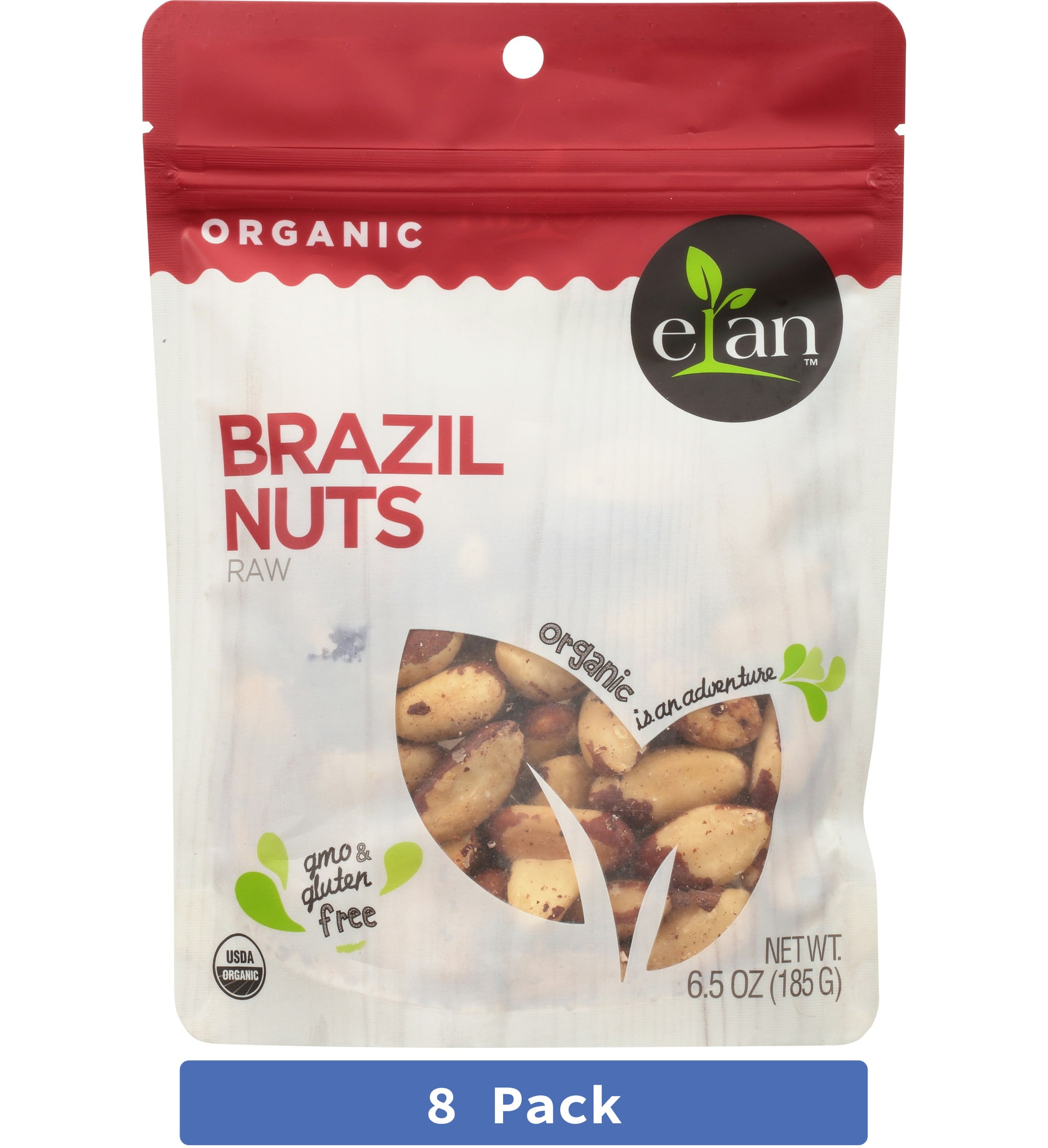 Elan Organic Raw Brazil Nuts 6.5 oz (Pack Of 8) - Walmart.com