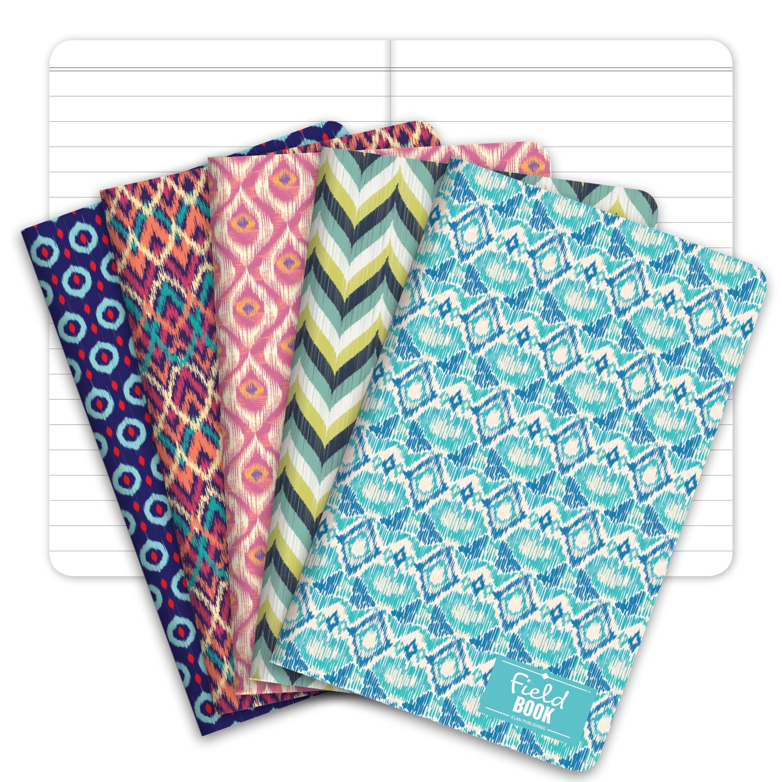 Elan Publishing Field Memo Notebooks (5 Pack) - 3.5x5.5 Inch Pocket Notepads, Ruled Lined For Notes