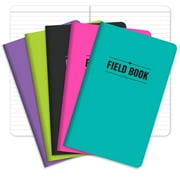 Elan Publishing Company Field Notebook / Journal - 5"x8" - Assorted Colors - Lined Memo Book - Pack of 5 - ELAN-58-003H
