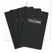 Elan Publishing Company Field Notebook / Journal - 5"x8" - Black - Dot Graph Memo Book - Pack of 4 - ELAN-58-002B