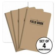 Elan Publishing Company Field Notebook / Journal - 5"x8" - Kraft - Dot Graph Memo Book - Pack of 4 - ELAN-58-002A