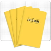 Elan Publishing Company Field Notebook/Journal - 5"x8" - Yellow Cover - Graph Book - Pack of 4