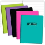Elan Publishing Company Field Notebook/Journal - 8"x10" - Assorted Colors - Lined - Pack of 5 - ELAN-810-003H