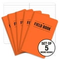 thumbnail image 1 of Elan Publishing Company Field Notebook  / Pocket Journal - 3.5"x5.5" - Orange - Lined Memo Book - Pack of 5 - ELAN-FN-003C, 1 of 6