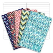 Elan Publishing Company Ikat Writing Notebook & Sketch Book, 5 x 8, Multicolor, 80 Pages, 5 Count