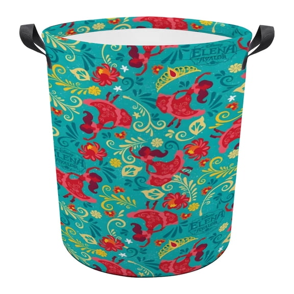 Elana Princess Laundry Basket Laundry Hamper Storage Basket Organizer Hamper Storage Bins for Clothes Toys Box Nursery Hamper Gift Basket with Handles 15.7 x 19.6 inches