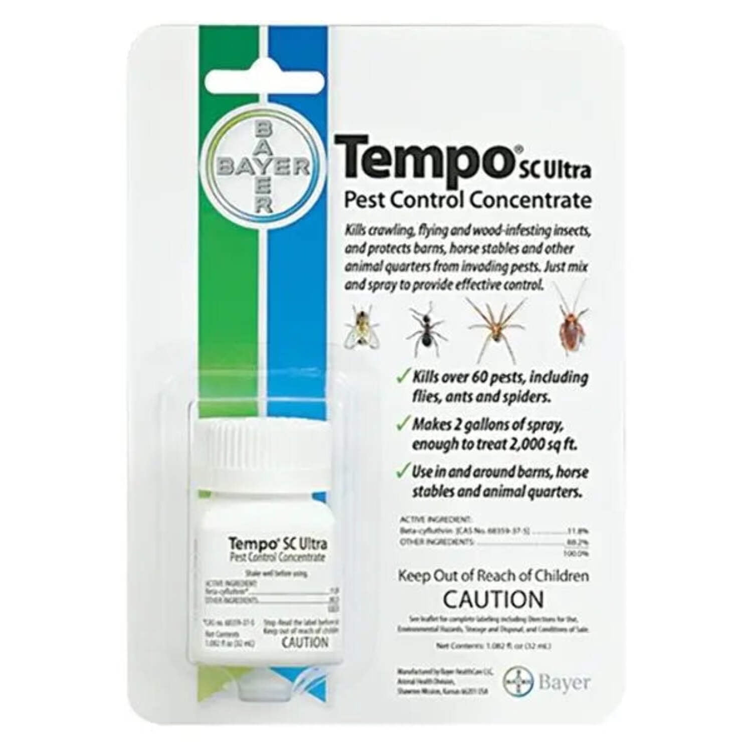 BAYER HEALTHCARE Elanco CyLence Ultra Pest Control Concentrate Indoor & Outdoor Insecticide | Kills Over 60 Pests | 32 mL Bottle