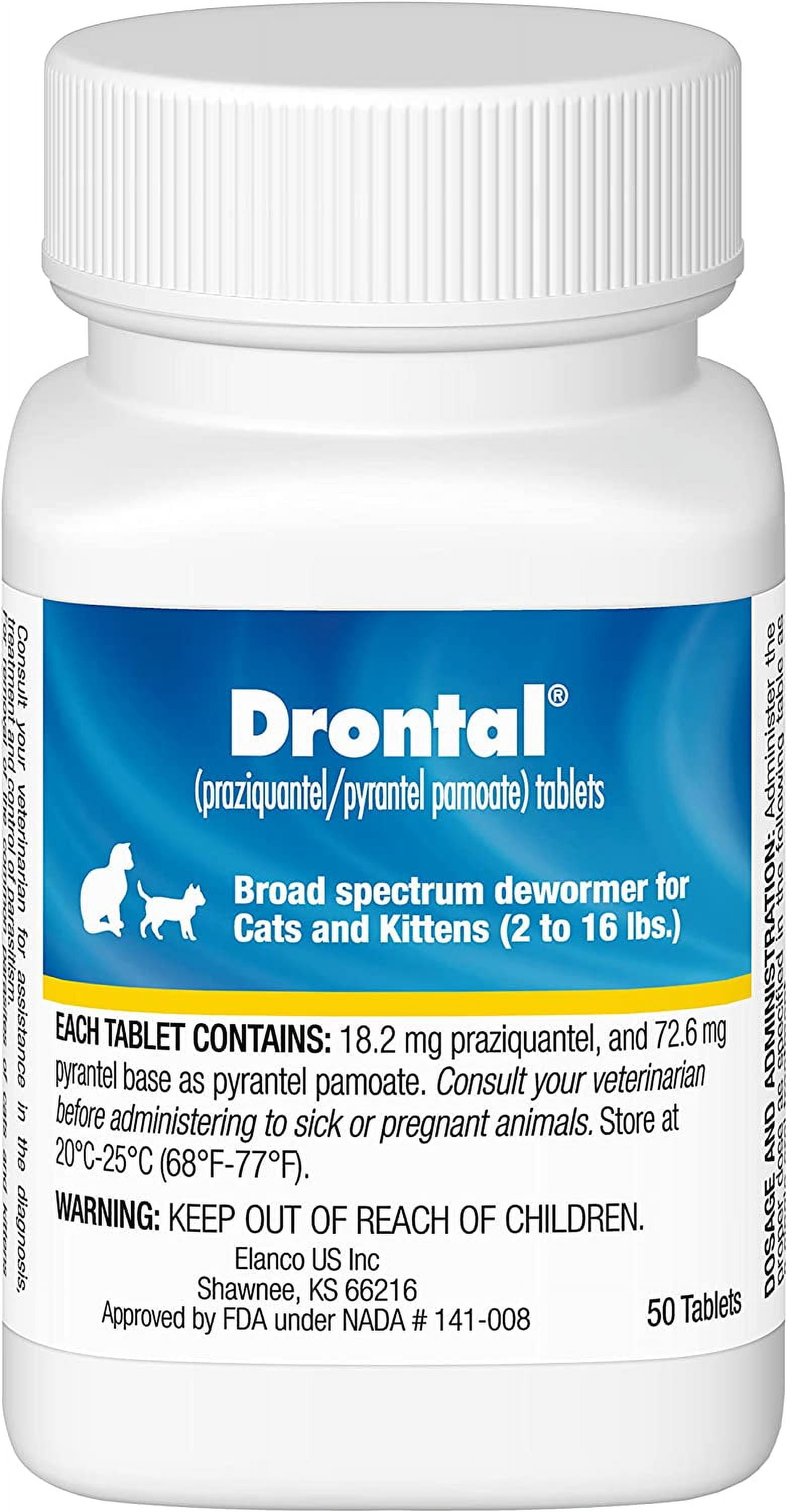 Elanco Drontal Broad Spectrum Dewormer, 50 Tablets