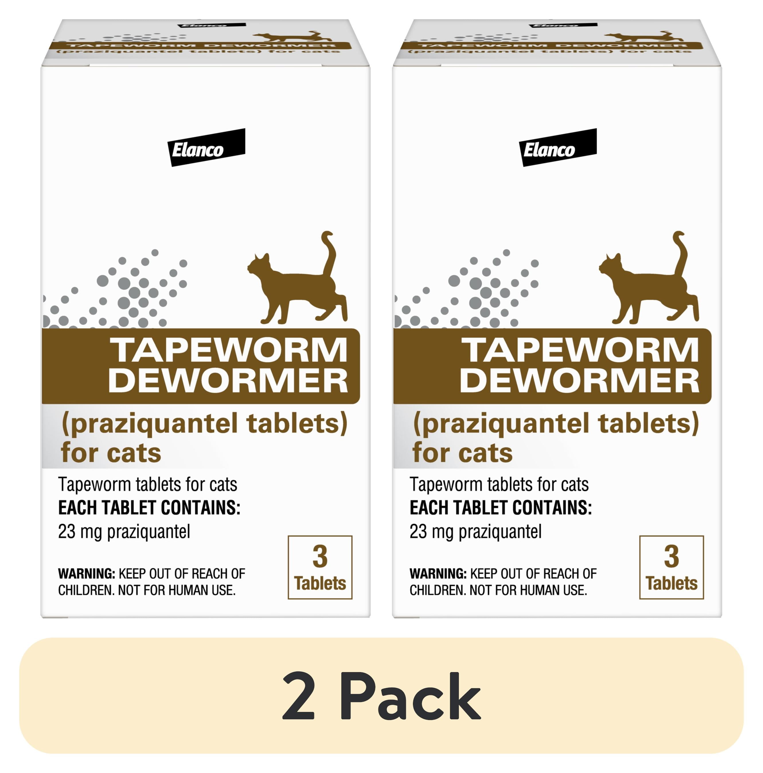 Elanco Tapeworm Dewormer Praziquantel tablets for Cats and Kittens 6 Weeks and Older 3 Count