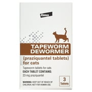 Elanco Tapeworm Removal Dewormer for Cats, 3 Tablets Praziquantel