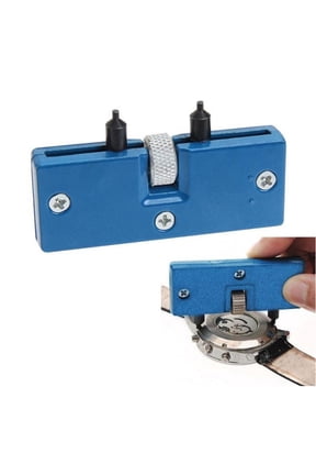 Eland Blue Metal Adjustable Rectangle 2 Points Watch Back Case Cover Opener Metal Watch Opener