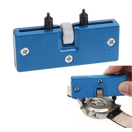 Eland Blue Metal Adjustable Rectangle 2 Points Watch Back Case Cover Opener Metal Watch Opener