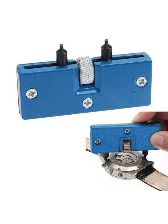 Eland Blue Metal Adjustable Rectangle 2 Points Watch Back Case Cover Opener Metal Watch Opener