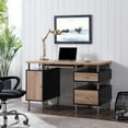 Elani Contemporary TwoTone Desk by MaykooshAccentNatural,Finish