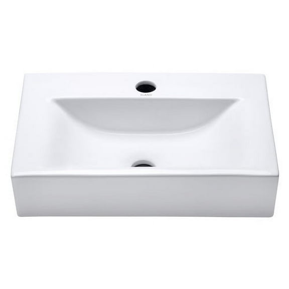 Elanti Ceramic 18'' Wall Mount Bathroom Sink