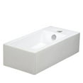 thumbnail image 1 of Elanti Ceramic 20'' Wall Mount Bathroom Sink with Overflow, 1 of 5