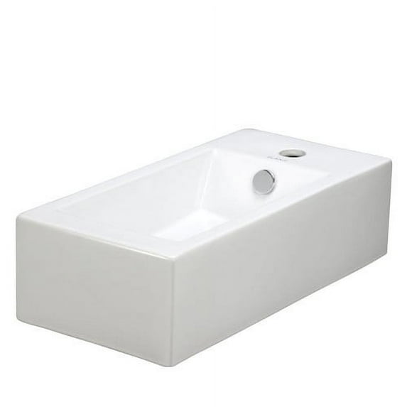 Elanti Ceramic 20'' Wall Mount Bathroom Sink with Overflow