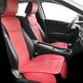 thumbnail image 1 of Elantrip 2PCs Front Car Seat Covers Leather Water Proof Seat Universal Fit for Most Cars SUVs Red, 1 of 6