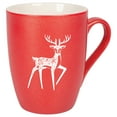 thumbnail image 1 of Elanze Designs 10 Ounce Metallic Finish New Bone China Tea Coffee Cup Mug&nbsp; Crimson Red Graceful Forest Deer, 1 of 4