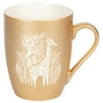 thumbnail image 1 of Elanze Designs 10 Ounce Metallic Finish New Bone China Tea Coffee Cup Mug&nbsp; Gold Floral Safari Giraffe, 1 of 4