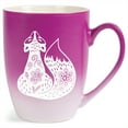thumbnail image 1 of Elanze Designs 12 Ounce Vibrant Two Toned Ombre Ceramic Tea Coffee Cup Mug Magenta White Sly Forest Fox, 1 of 4